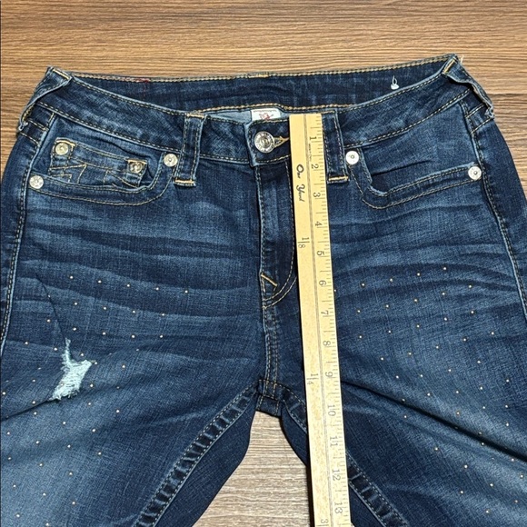True Religion Women's Studded Skinny Jeans - Dark Blue - Picture 8 of 11